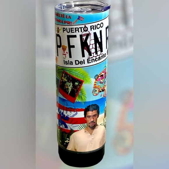 20oz Bad‎ Bunny Stainless Steel Tumbler with Bluetooth Speaker - Picture 1 of 4